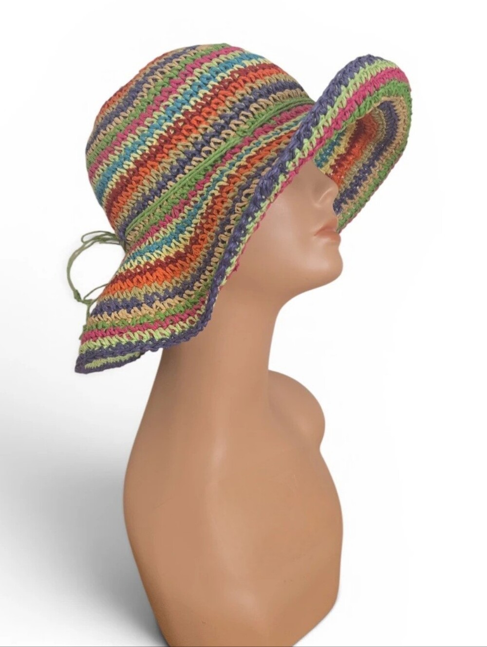 Jacobson Hat Original Crochet Raffia Sun Hat OSFA